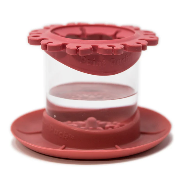 Paint Puck Ultimate Rinse Cup Medium. Red