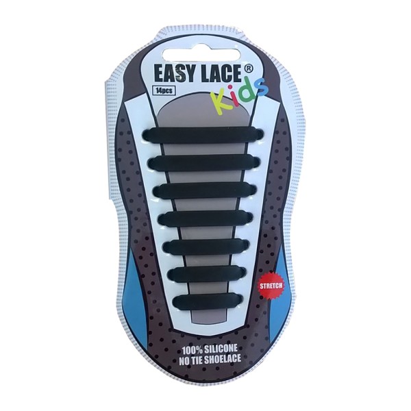 Easy Lace Kids Silicone Laces Flat - Card Of 14...