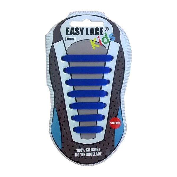 Easy Lace Kids Silicone Laces Flat - Card Of 14...
