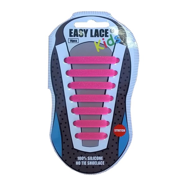 Easy Lace Kids Silicone Laces Flat - Card Of 14...