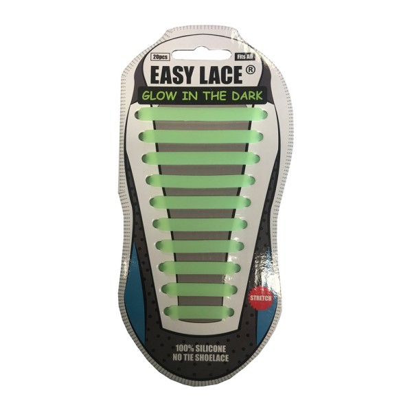Easy Lace Silicone Shoelaces - Flat Glow in...