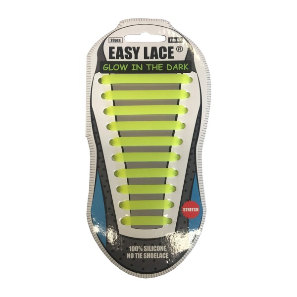 Easy Lace Silicone Shoelaces - Flat Glow in...