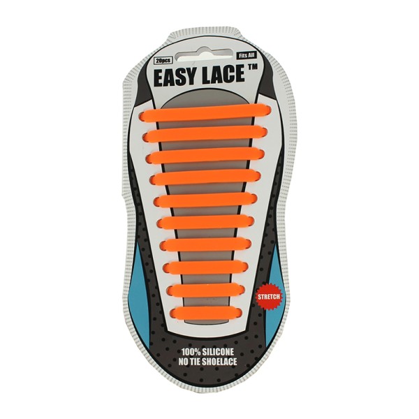 Easy Lace Silicone Shoelaces - Flat - Card Of...