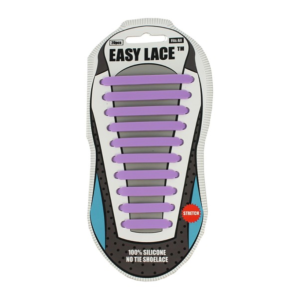 Easy Lace Silicone Shoelaces - Flat - Card Of...
