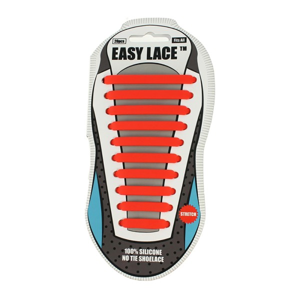 Easy Lace Silicone Shoelaces - Flat - Card Of...