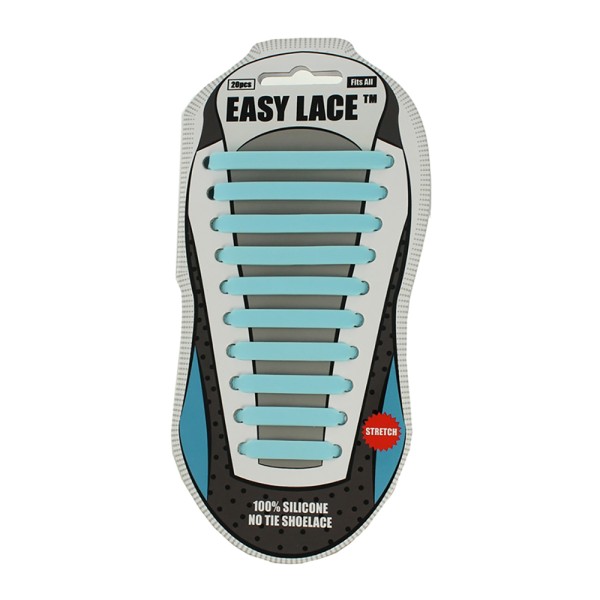 Easy Lace Silicone Shoelaces - Flat - Card Of...