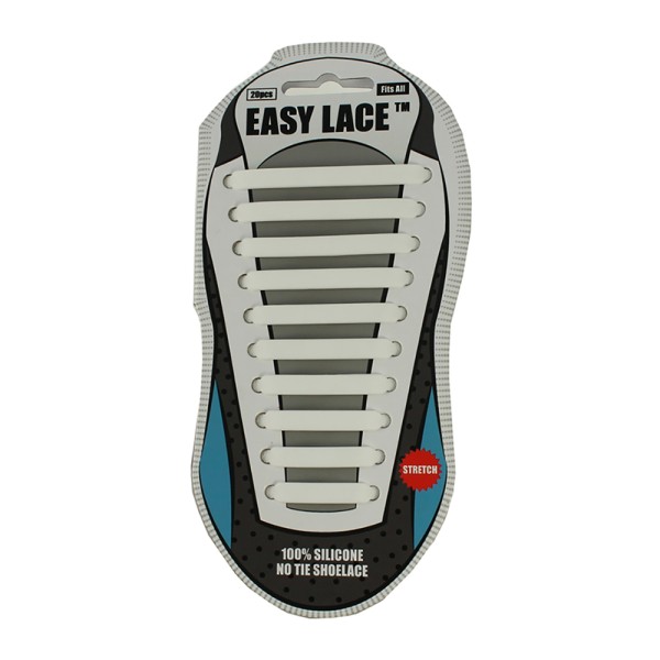 Easy Lace Silicone Shoelaces - Flat - Card Of...