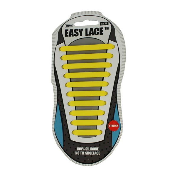 Easy Lace Silicone Shoelaces - Flat - Card Of...