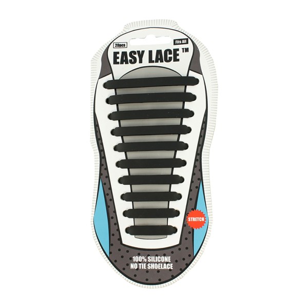 Easy Lace Silicone Shoelaces - Flat - Card Of...