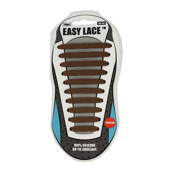Easy Lace Silicone Shoelaces - Flat - Card Of...