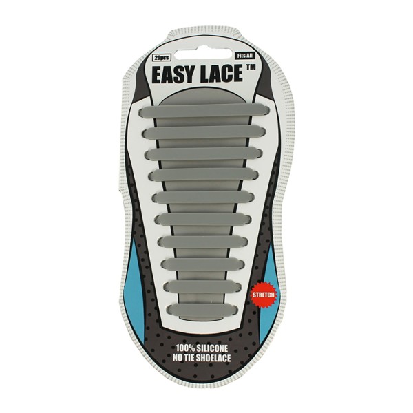 Easy Lace Silicone Shoelaces - Flat - Card Of...