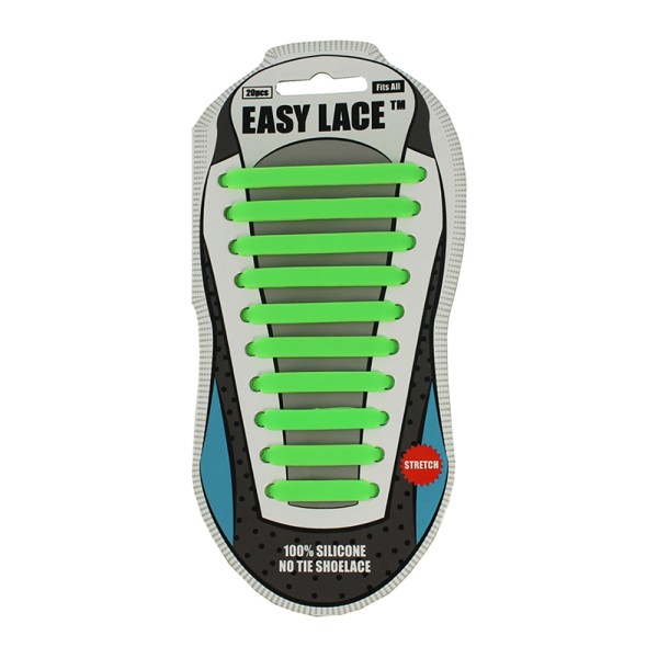 Easy Lace Silicone Shoelaces - Flat - Card Of...